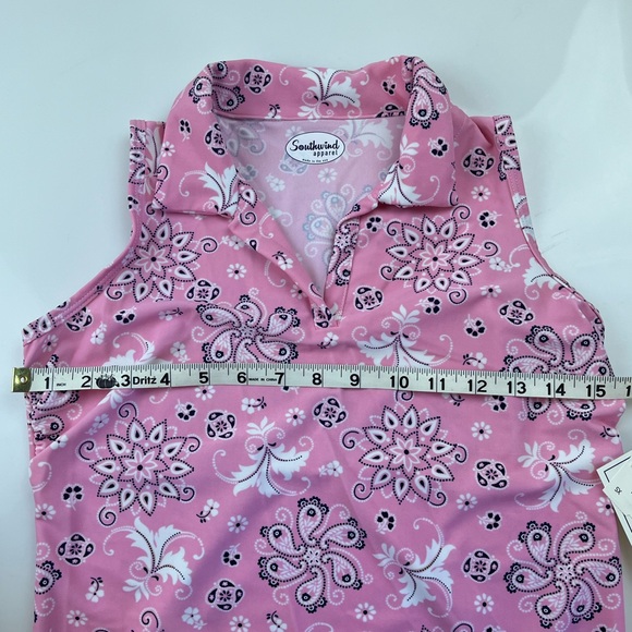 SOUTHWIND Pink UPF 50 Pebble Beach Top in Bandana N249 - Picture 7 of 14